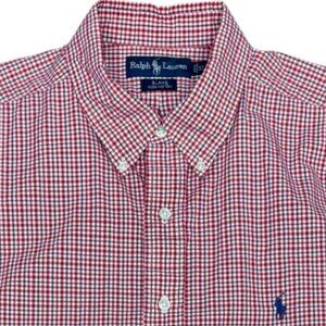 RALPH LAUREN Men's EUC Blake Cotton Gingham Short Sleeve Shirt | Size XL